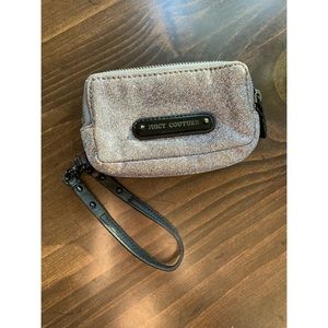 Silver Sparkly Juicy Couture Double Zip Wristlet